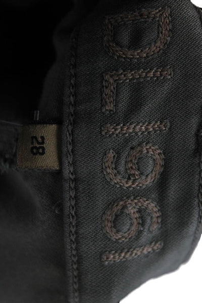 DL1961 Womens Ankle Cargo Pants Dark Gray Button Size 28
