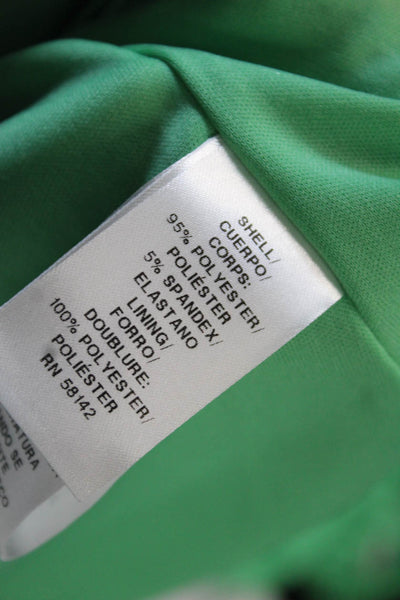 London Times Women Shift Dress Green High Neck Sleeveless Size S