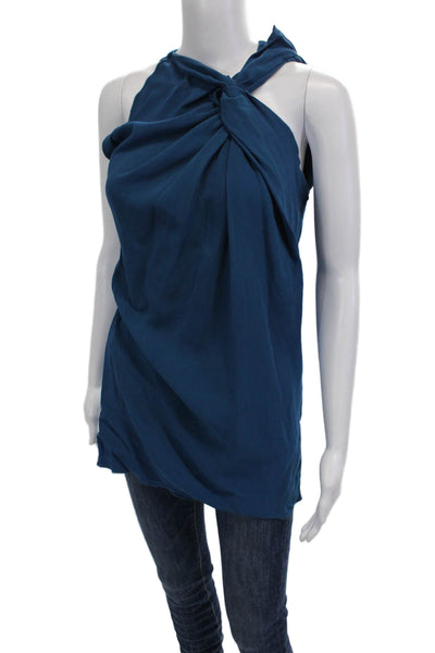 RM Women Tunic Tank Blue Sleeveless Tie Size 6