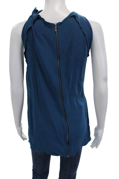 RM Women Tunic Tank Blue Sleeveless Tie Size 6