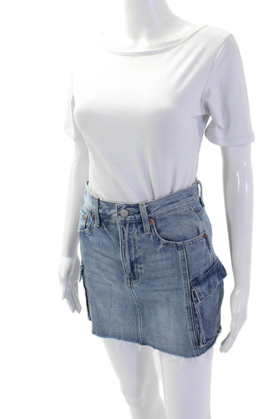 Pistola Women Cargo Mini Skirt Blue Size 24