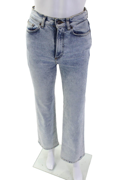 Jeanerica Women Straight Light Blue Jeans High Rise Size 24