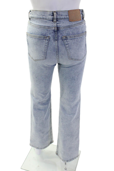 Jeanerica Women Straight Light Blue Jeans High Rise Size 24