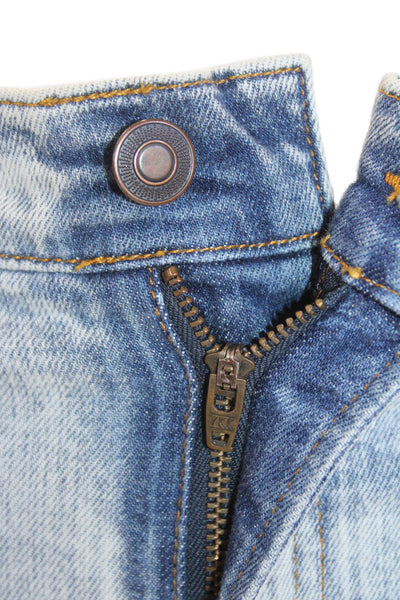 Jeanerica Women Straight Light Blue Jeans High Rise Size 24