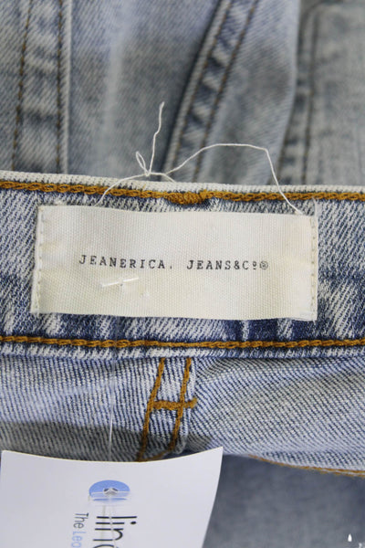 Jeanerica Women Straight Light Blue Jeans High Rise Size 24