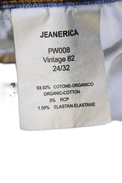 Jeanerica Women Straight Light Blue Jeans High Rise Size 24