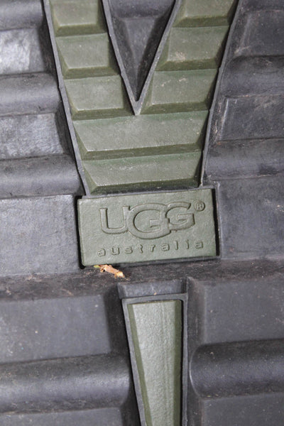 Ugg Womens Leather Pull-On Comfort Boots Black Size 8.5