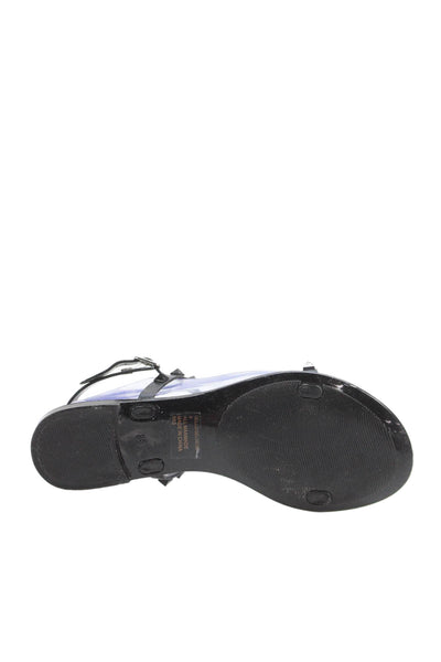 Steve Madden Womens Studded Slingback Jelly Sandals Black Size 38 8
