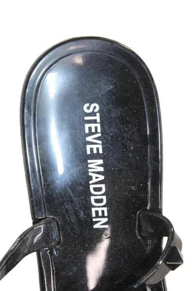 Steve Madden Womens Studded Slingback Jelly Sandals Black Size 38 8