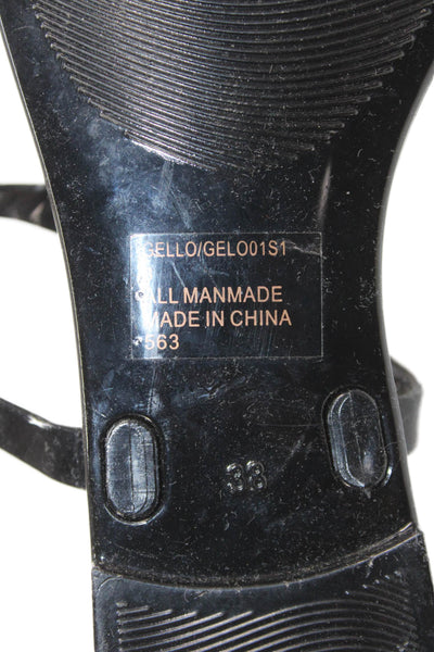 Steve Madden Womens Studded Slingback Jelly Sandals Black Size 38 8