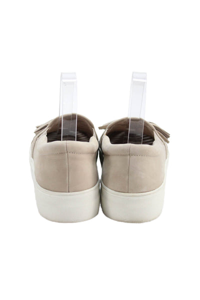Vince Camuto Womens Slip On Low Top Sneakers Beige Size 7.5
