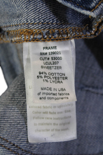 Frame Unisex Bermuda Shorts Blue High Rise Size 23
