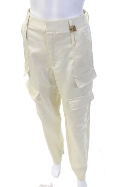 Noli Unisex Beige Cargo Pants Buckle Closure Size 0