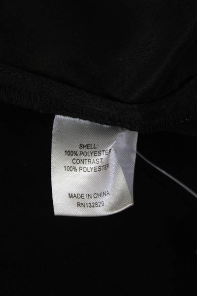 L Academie Womens Cropped Dress Pants Dark Gray Button Size 2XS