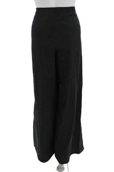 Marella Women Dress Pants Black Cotton Polyamide Elastane Size 10