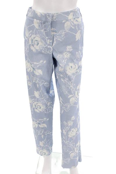 Marella Women Light Blue Floral Dress Pants Size 8
