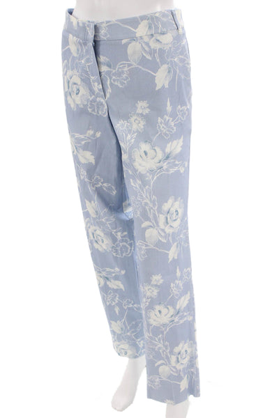 Marella Women Light Blue Floral Dress Pants Size 8