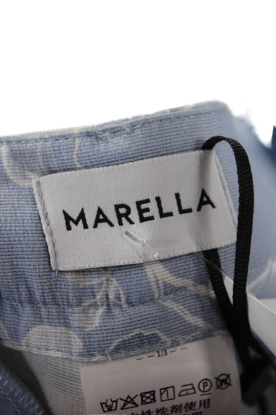 Marella Women Light Blue Floral Dress Pants Size 8