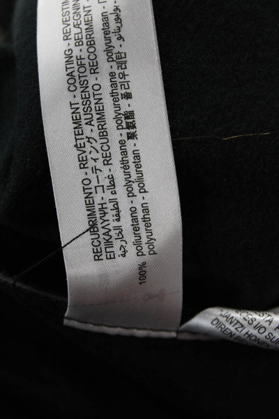 Zara Mens Biker Point Collar Polyurethane Button-Up Jacket Black Size M
