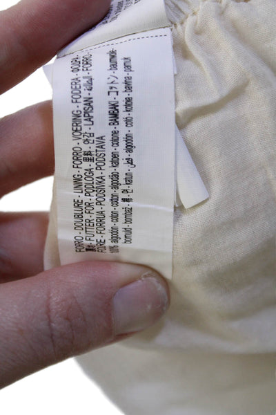 Zara Women Beige Peasant Mini Skirt 100% Cotton Size XS