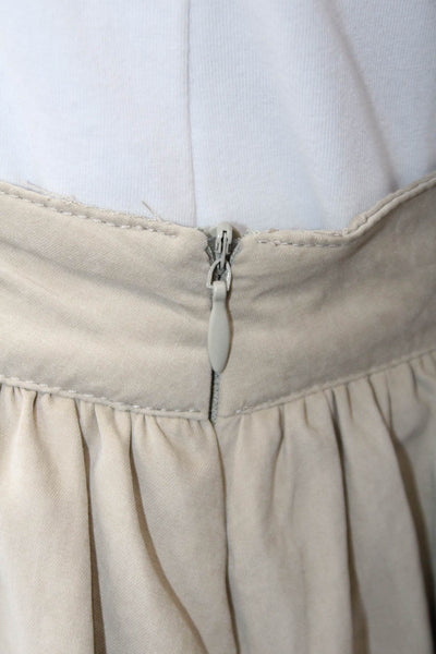 Zara Women Peasant Skirt Beige Short Size XS