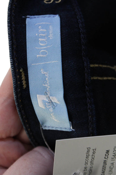 7 For All Mankind Women Ankle Skinny Jeans Dark Blue Size 24