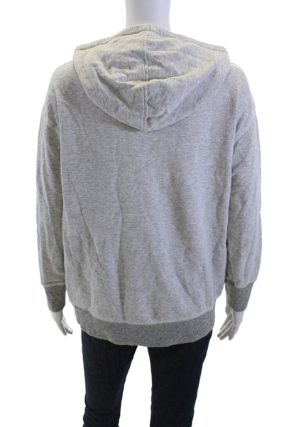 J Crew Women Pullover Hoodie Gray 100% Cotton Long Sleeve Size XS