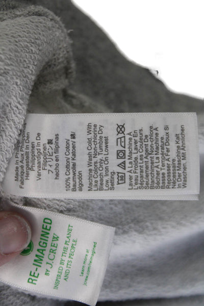 J Crew Women Pullover Hoodie Gray 100% Cotton Long Sleeve Size XS
