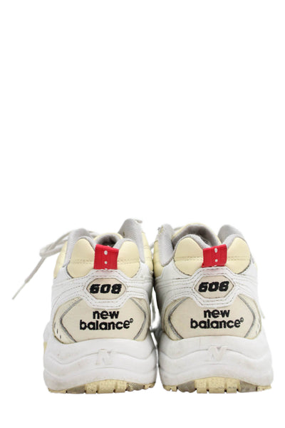 New Balance Women's Leather Lace Up Rubber Sole Trainer Sneakers White Size 9