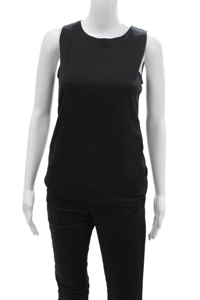 Only Hearts Women Black Basic Jersey Tank Round Neck Size L