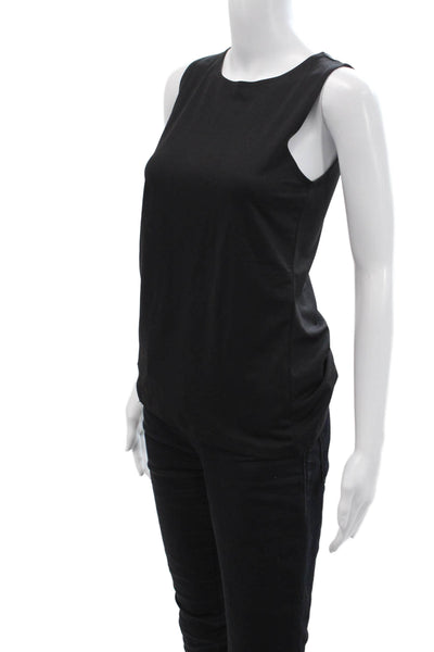Only Hearts Women Black Basic Jersey Tank Round Neck Size L