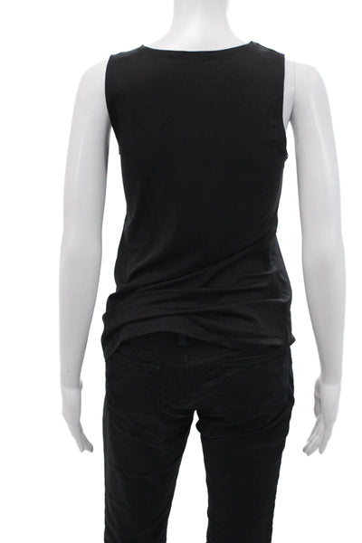 Only Hearts Women Black Basic Jersey Tank Round Neck Size L