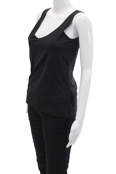 Only Hearts Women V-Neck 100% Silk Camisole Black Sleeveless Size L