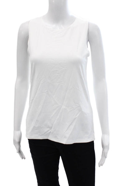 Only Hearts Women White Basic Sleeveless Tank Round Neck Size L