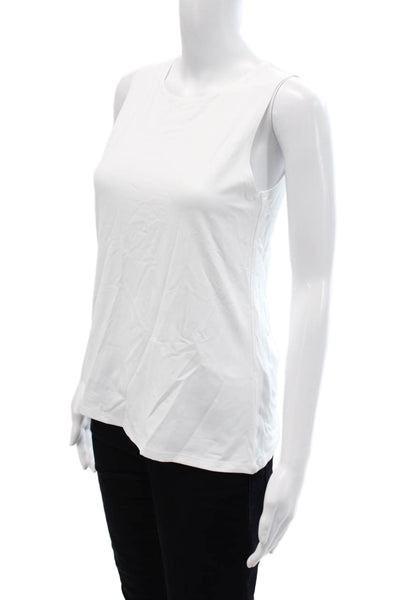 Only Hearts Women White Basic Sleeveless Tank Round Neck Size L