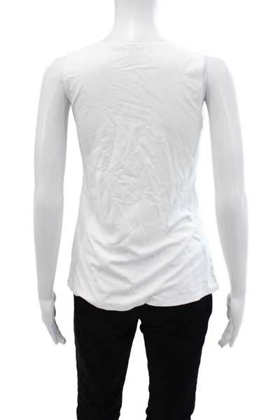 Only Hearts Women White Basic Sleeveless Tank Round Neck Size L