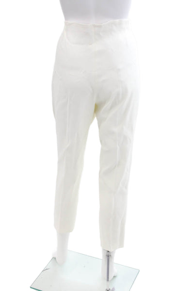 Giambattista Valli Women White Ankle Dress Pants Size 44