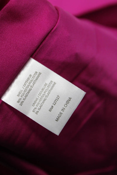 Badgley Mischka Womens Pink Shift Mini Dress Square Neck Zip Size 2