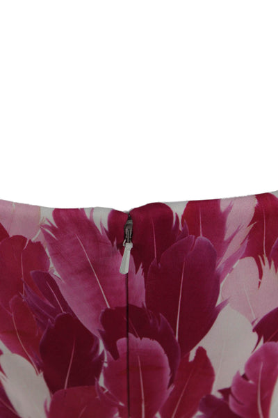 Badgley Mischka Women A-Line Mini Floral Pink Dress Zip Sleeveless Size 4