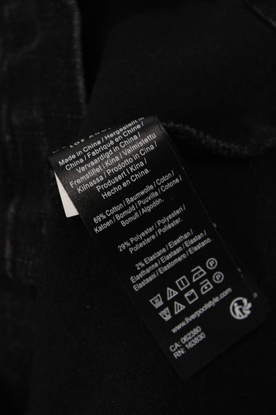 Liverpool Los Angeles Womens Black Collared Button Jacket Size L