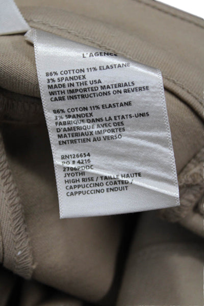 L'Agence Womens Brown Ankle Jegging Pants Size 27
