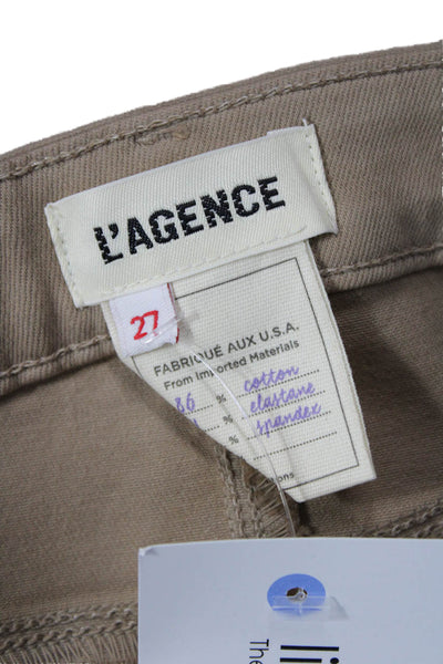 L'Agence Womens Brown Ankle Jegging Pants Size 27