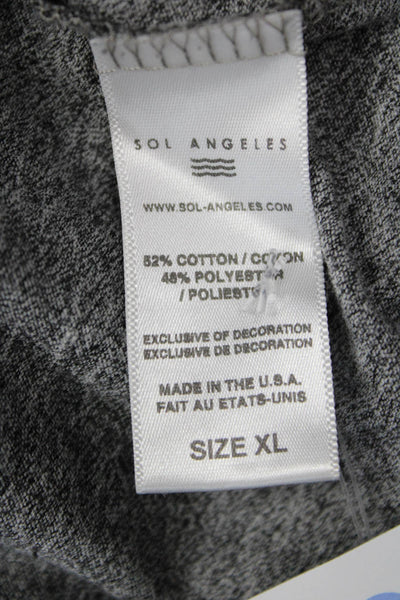 SOL ANGELES Mens Gray Beach Graphic T-Shirt Crew Neck Short Sleeve Size XL
