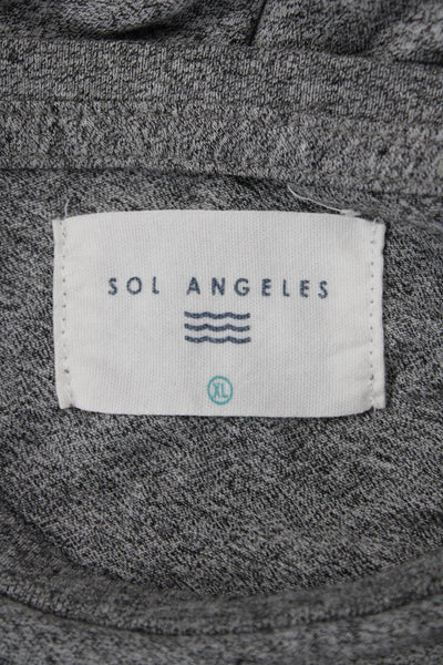 SOL ANGELES Mens Gray Beach Graphic T-Shirt Crew Neck Short Sleeve Size XL