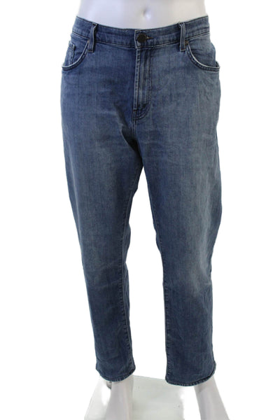 J Brand Mens Cropped Straight Blue Jeans Size 38