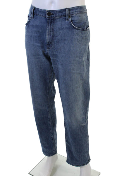 J Brand Mens Cropped Straight Blue Jeans Size 38