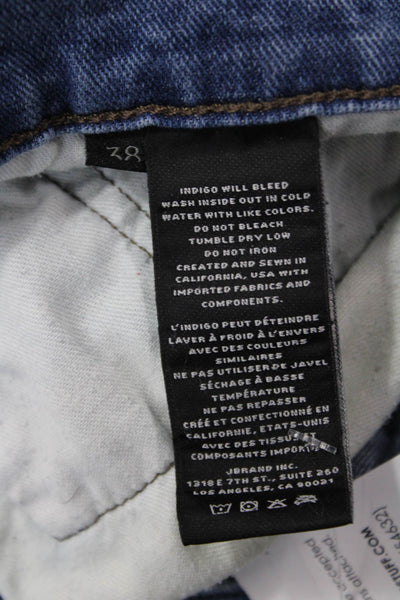 J Brand Mens Cropped Straight Blue Jeans Size 38