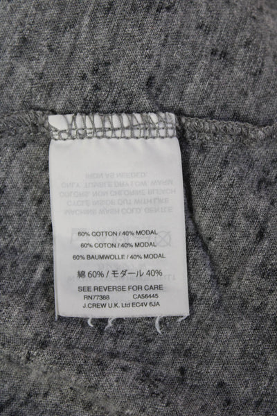 J Crew Women Basic Jersey Stars Crew Neck Short Sleeve T-Shirt Gray Size S