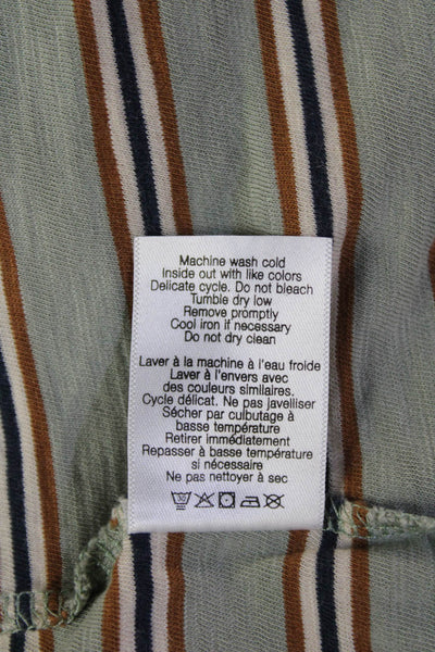 Veronica Beard, Women Basic Jersey Striped Sleeveless T-Shirt Beige Size XS