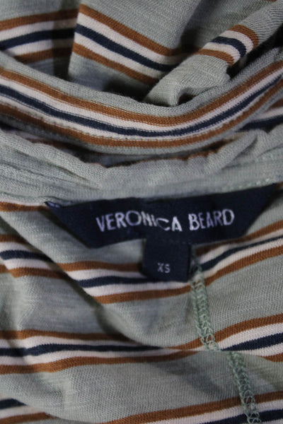 Veronica Beard, Women Basic Jersey Striped Sleeveless T-Shirt Beige Size XS